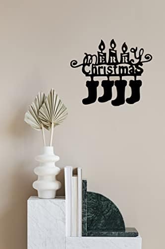 קישוטי חג המולד של נשה | עיצוב קיר מעץ עיצוב גזרת מילה שלט | אמנות קיר ביתי | דקור ביתי כפרי לבית החווה